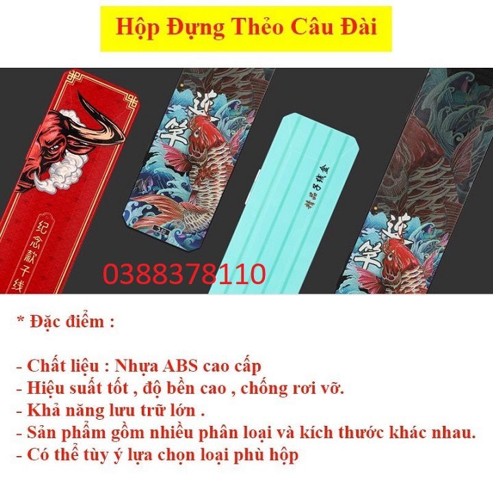 Hộp Đựng Đồ, Hộp Đựng Lưỡi Câu Đài, Lưỡi Câu Đôi, Thẻo Câu Cá, Hộp In Hình Họa Tiết Trâu Đỏ, Cá Chép Siêu Hót - HDD 4