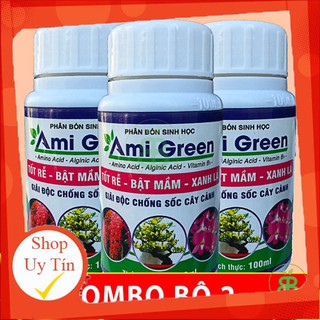 - phân bón lá sinh học ami green set 2 chai