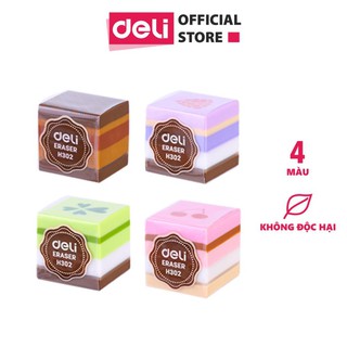 Gôm tẩy màu Deli hình bánh ngọt - Combo 3 chiếc - EH302