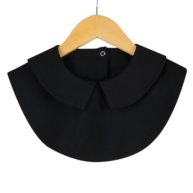 Áo Sơ Mi Cotton Cổ Búp Bê Màu Trắng Đen Phong Cách Vintage Cho Nữ