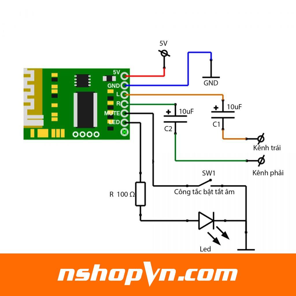 Mạch nhận bluetooth âm thanh 4.0