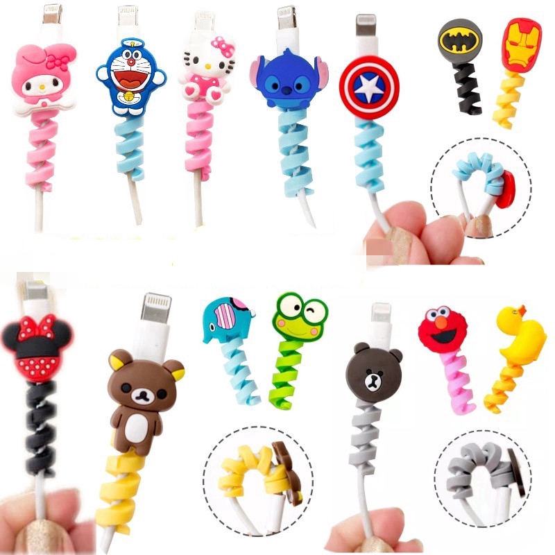 Dụng Cụ Quấn Bảo Vệ Dây Cáp Tai Nghe Hình Hoạt Hình 3D