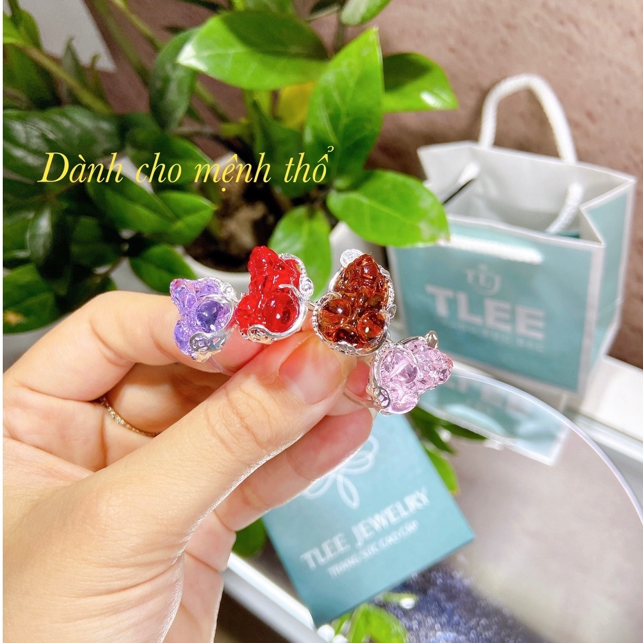 Nhẫn bạc nữ TLEE tỳ hưu chiêu tài, hút lộc phong thủy đủ màu theo mệnh TleeJewelry A0302