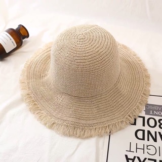 Mũ cói vintage đi biển
