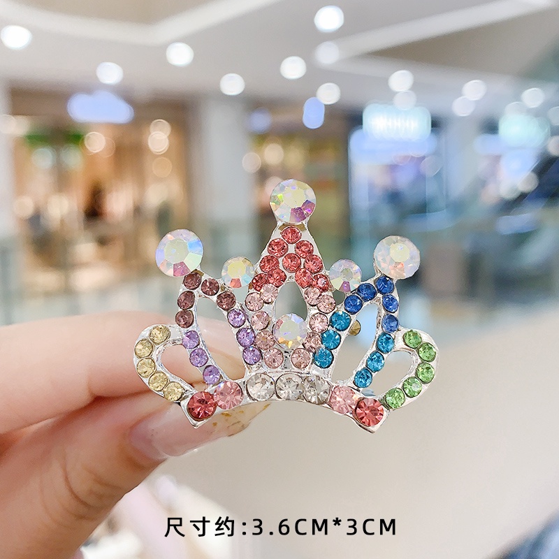 Kẹp tóc hình vương miện đính đá xinh xắn bắt mắt cho bé gái