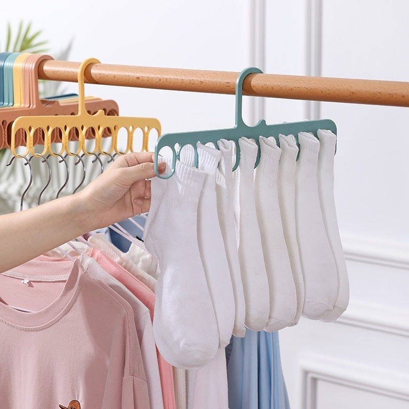 Giá Treo Vớ/Quần Áo 9 Lỗ Mới Sáng Tạo Chịu Lực Cao Chống Trượt Chịu Được Sức Nặng Cho Tủ Quần Áo