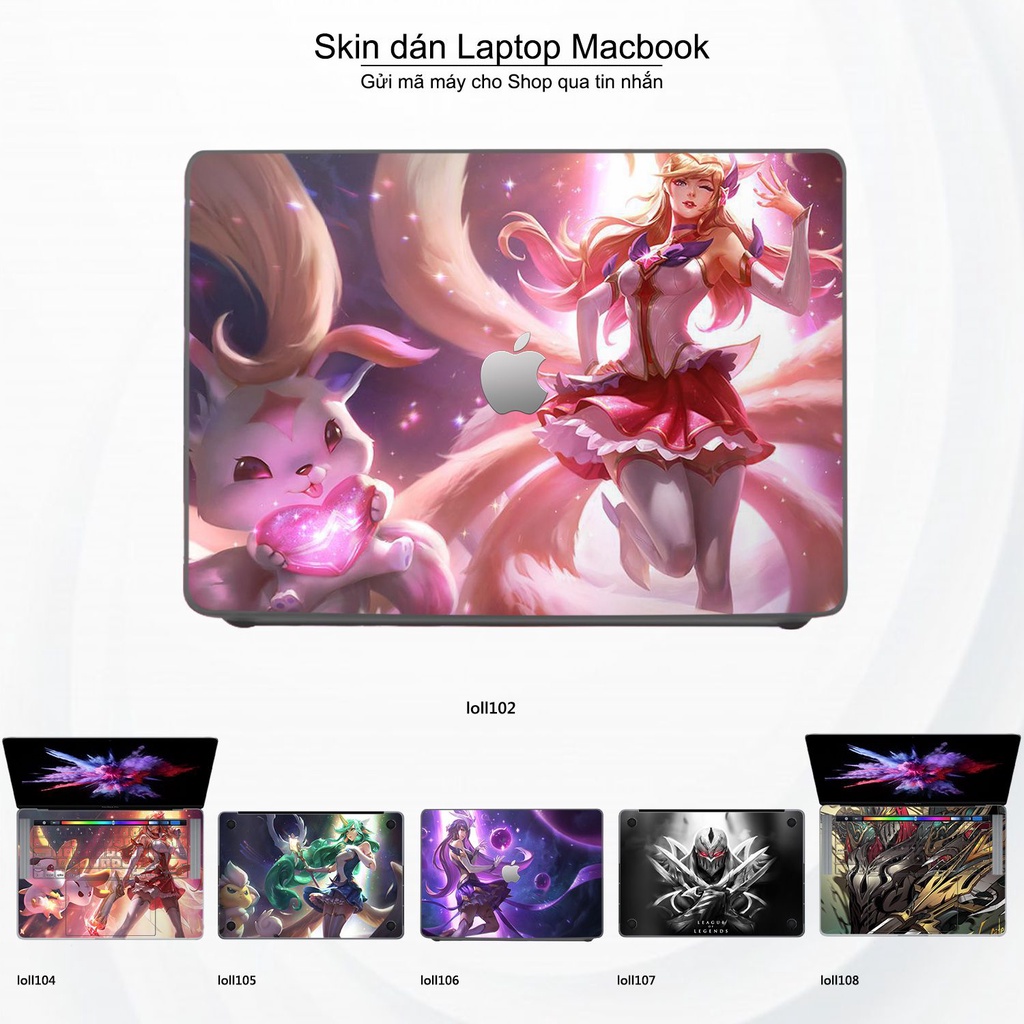 Skin dán Macbook mẫu Liên Minh Huyền Thoại (đã cắt sẵn, inbox mã máy cho shop)