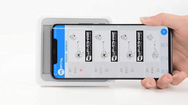 Micro-Snow 4.2 inch Bị động NFC giấy điện tử màn hình eSL nhãn điện tử cung cấp năng lượng không dây / truyền thông