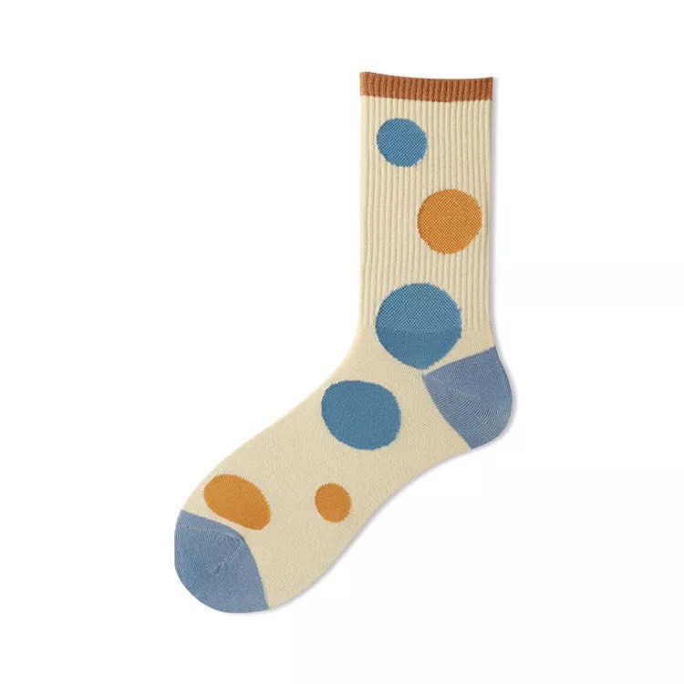 Tất cổ cao Bateno họa tiết bánh quy hàn quốc phong cách Unisex TN49