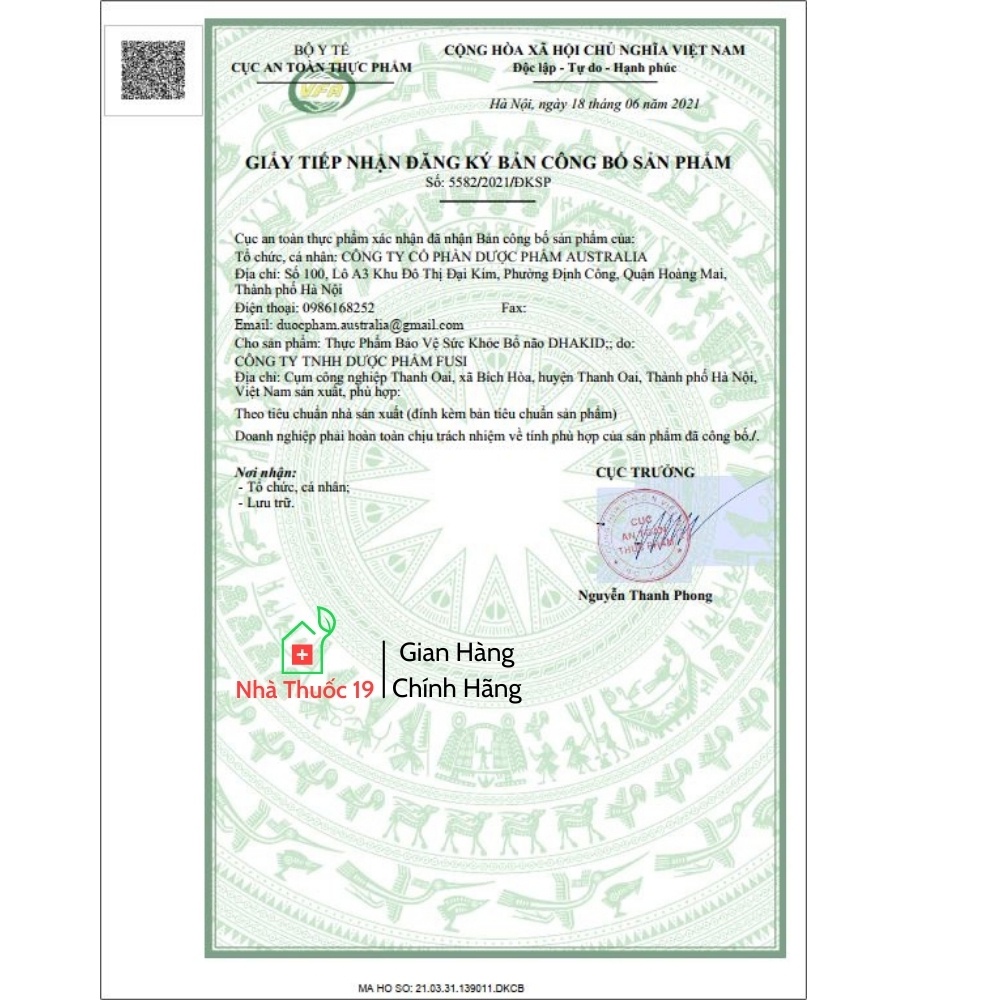 Bổ Não DHAKID Ống 10ml - Bổ Sung Dưỡng Chất Cho Não, Tăng Hoạt Động Não Bộ, Giúp Trẻ Thông Minh Hơn (Hộp 20 ống)