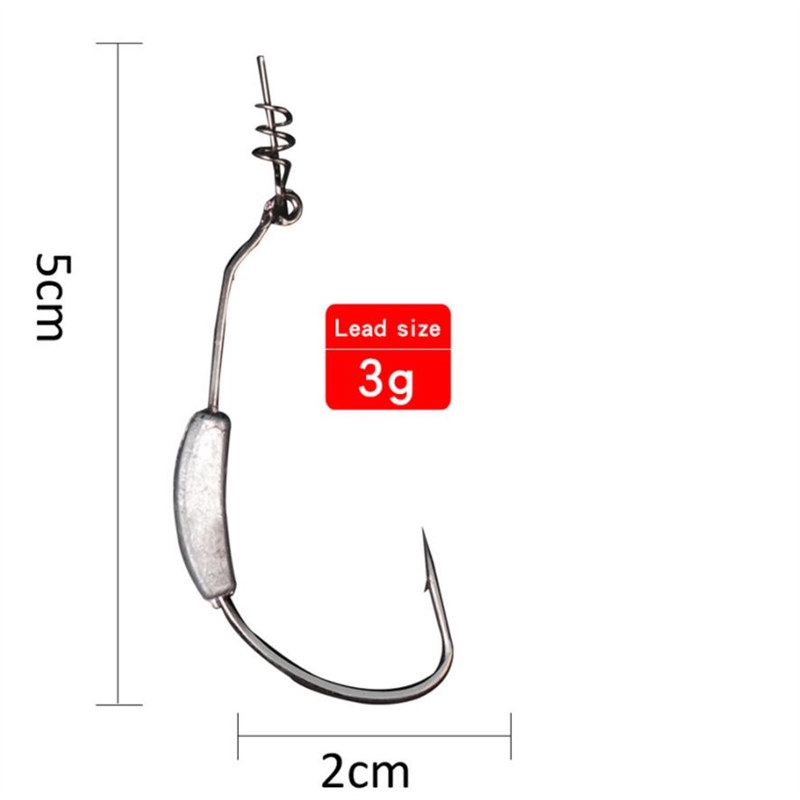 Bộ 1 Móc Câu Cá Bằng Thép Carbon Không Gỉ Mạ Bề Mặt Cứng，2g/3g/5g/7g/9g