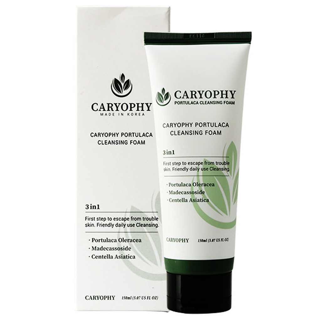 Sữa rửa mặt ngừa mụn giảm thâm Caryophy Portulaca 150ml