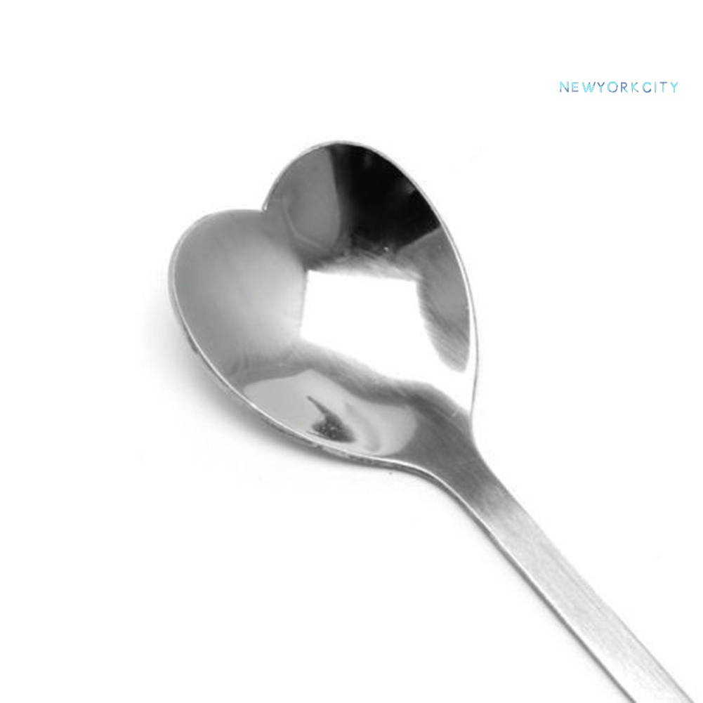 Muỗng Uống Trà/Cà Phê Bằng Thép Không Gỉ Hình Trái Tim Rỗng