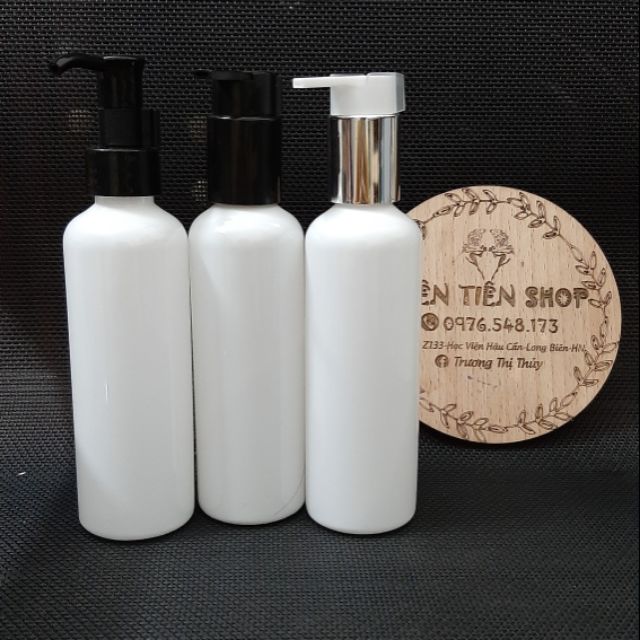 Chai nhựa trắng 200ml nắp ấn đặc biệt