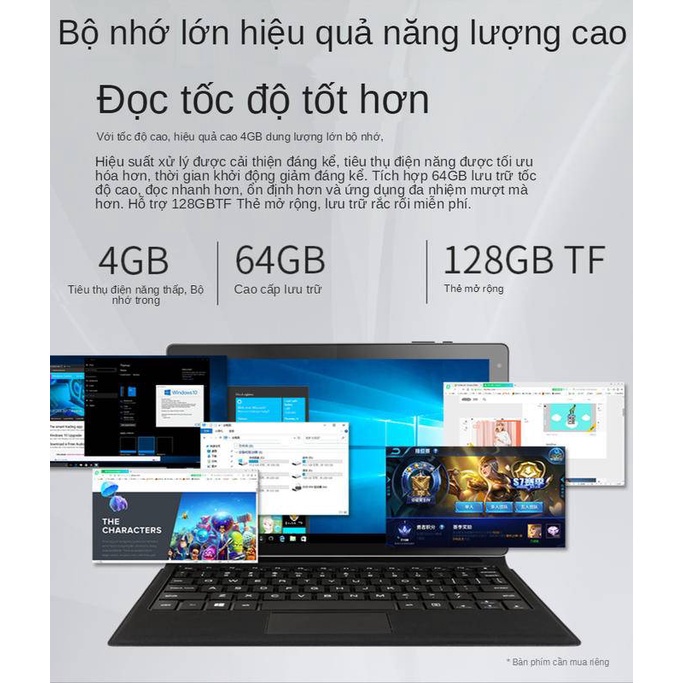 Máy tính bảng Jumper Ezpad 7 Máy tính xách tay Win10 2 trong 1 4 + 128G