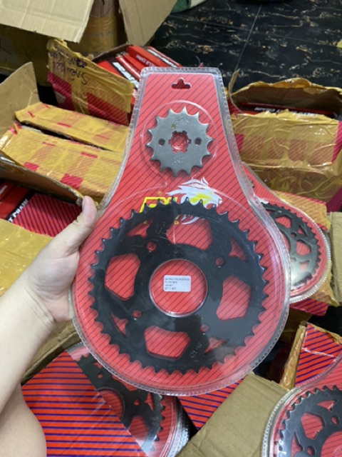 Nhông sên dĩa Redleo : Ex150/Raider/Satria/Wave/Sirus/Winner...