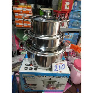 Bộ 3 Nồi Inox