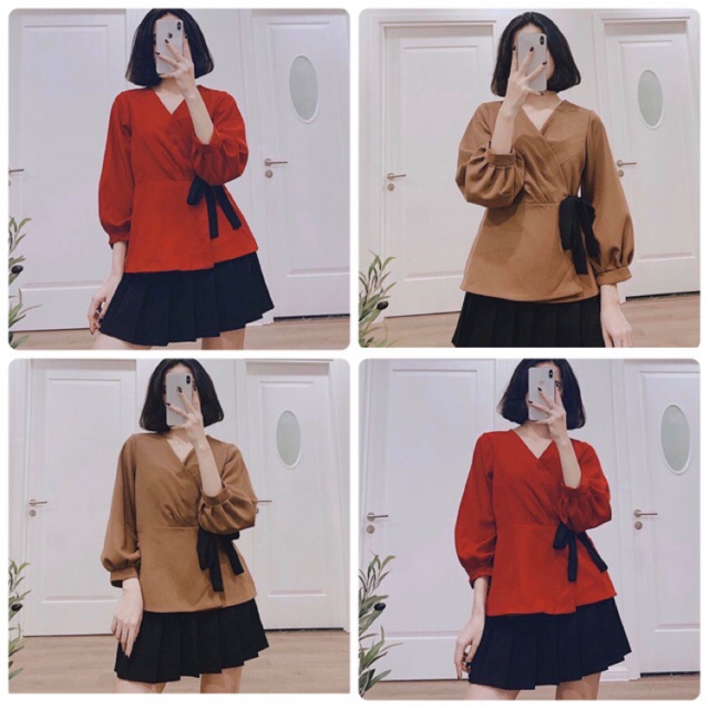 ÁO KIMONO CỘT NƠ EO (KÈM HÌNH THẬT)