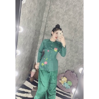 ĐỒ LAM ĐI CHÙA # BÀ BA LỤA THÊU HOA