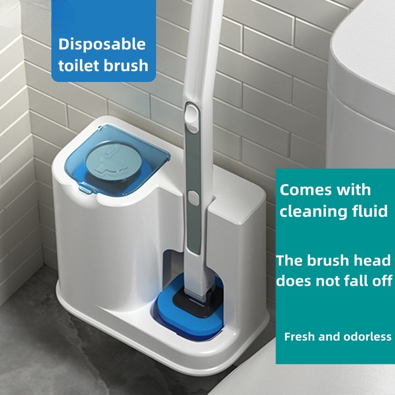 [FUN] Bộ Bàn Chải Vệ Sinh Toilet Dùng Một Lần Gắn Tường Không Cần Tẩy Rửa Khử Trùng
