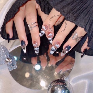 NAILBOX móng thiết kế sẵn mẫu đen mây
