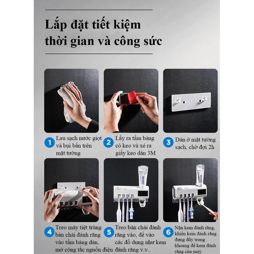 Máy tiệt trùng diệt khuẩn bàn chải đánh răng bằng tia UV - Home and Garden