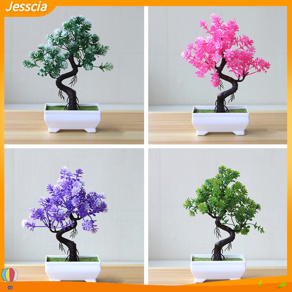 Jessica| Chậu Cây Bonsai Giả Trang Trí Bàn Làm Việc