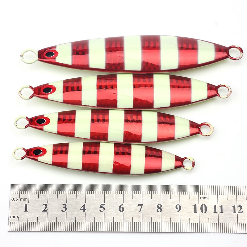 Mồi Câu Cá Giả Bằng Kim Loại Cứng Có Lưỡi Câu Phát Sáng 60/80/100/120g