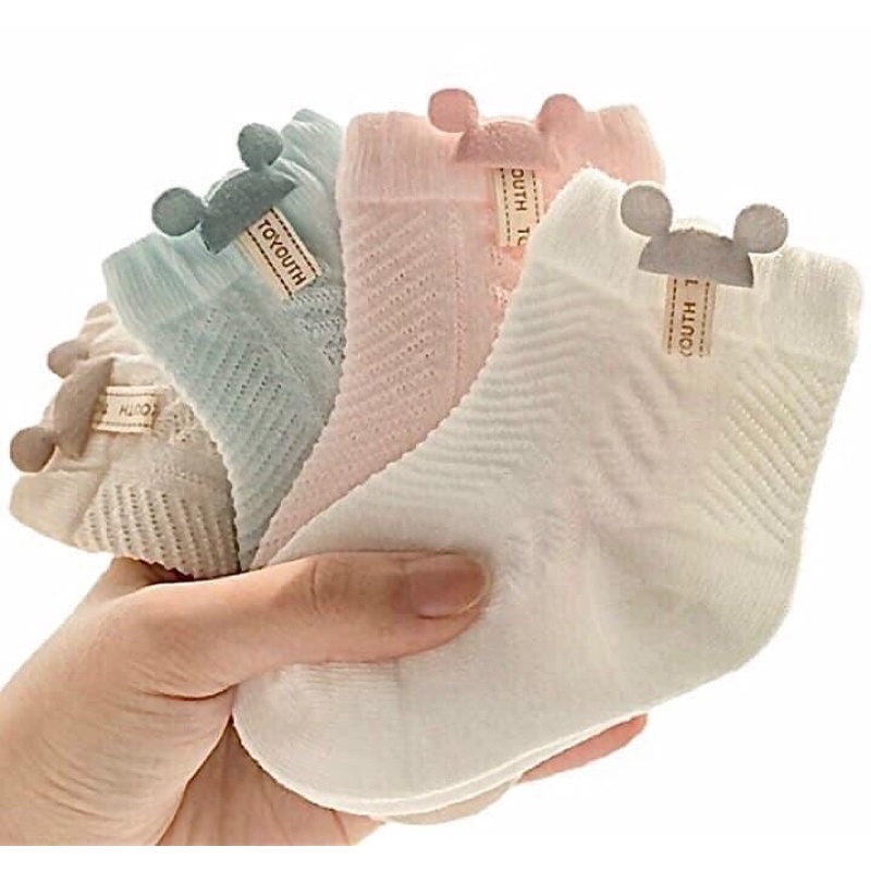 Tất trẻ em, bít tất cotton lưới cho bé sơ sinh cho trẻ từ 0 đến 3 tuổi