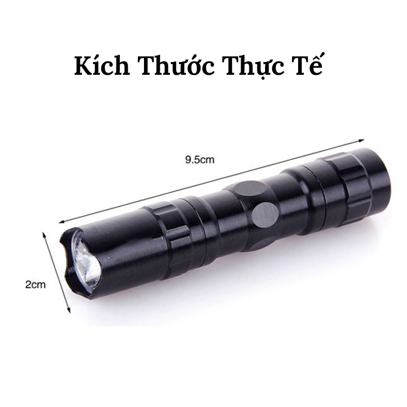 Đèn Pin Mini Siêu Sáng Police 3W – Có Tặng Kèm Dây Móc Treo Chìa Khóa CARZONE.TOP