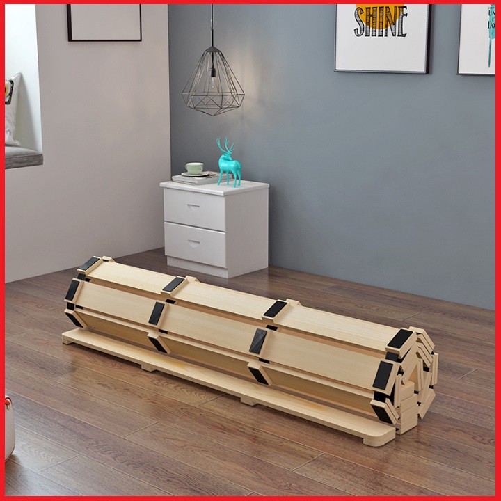 Giường cuộn trải sàn thông minh 60cmx180cm - giường cuộn gỗ thông - giường pallet thông minh