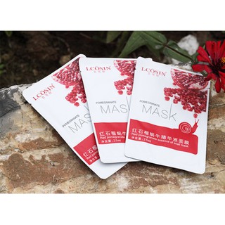 Lcosin - Mặt Nạ Giấy Lựu Đỏ Ốc Sên