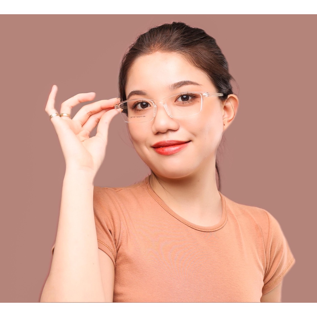Gọng kính nhựa w7107 thời trang nam nữ siêu nhẹ siêu bền OURESS