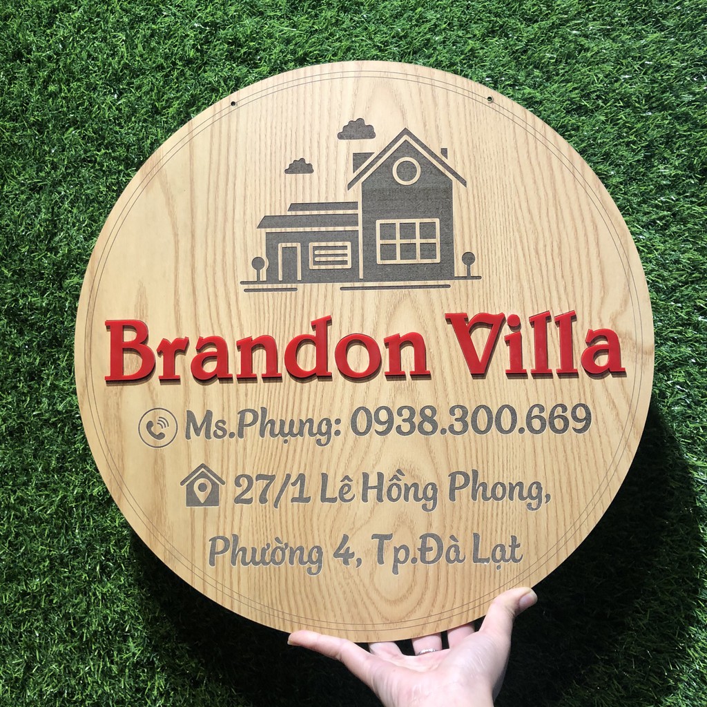 Bảng hiệu shop treo tường cắt khắc nội dung, tên shop, logo theo yêu cầu