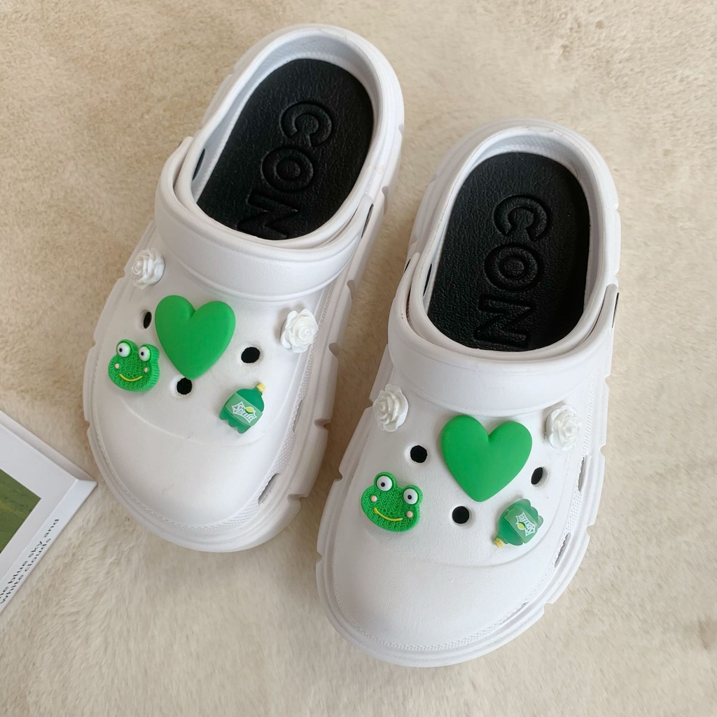 Sticker crocs Shoe Decoration for crocs đế caoSet Phụ Kiện Khóa Giày Trang Trí