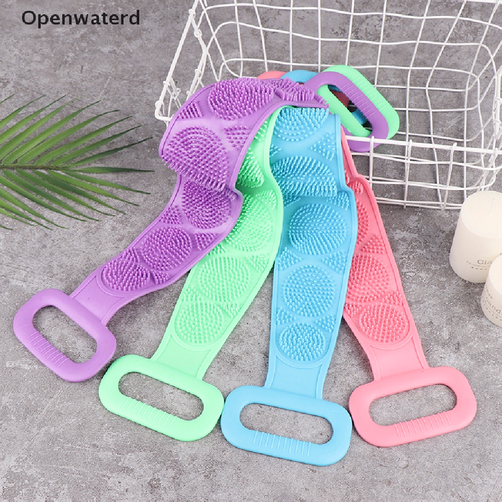 1pcs Dây tắm chà lưng massage cơ thể bằng silicon tiện dụng