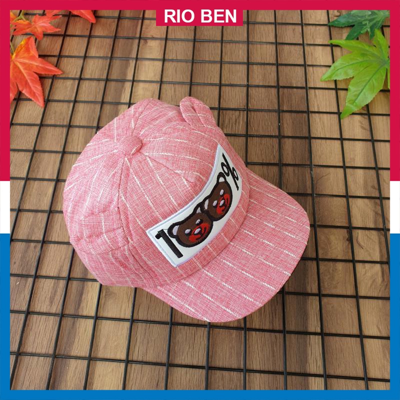 Nón cho bé nhỏ, thiết kế có tai, màu sắc thời trang, bé từ 1-3 tuổi RBN112