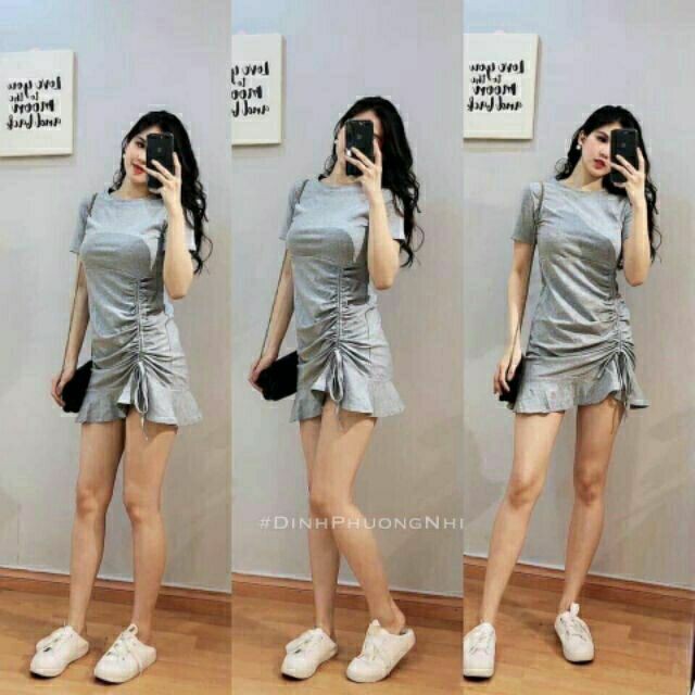 Đầm body ulzzang dây rút đuôi cá / Váy body sexy ( ảnh thật cuối) | BigBuy360 - bigbuy360.vn