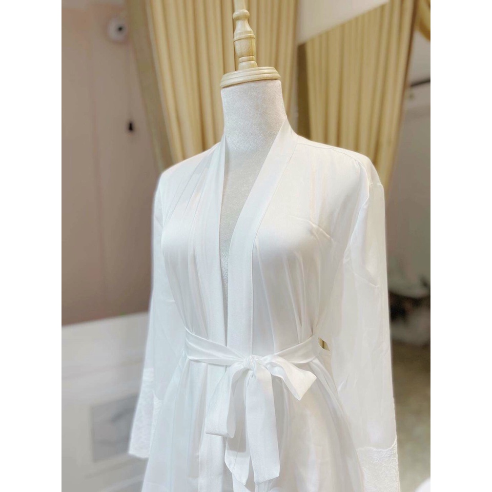 Aó choàng lụa trơn mặc nhà sang trọng đủ màu sắc | BigBuy360 - bigbuy360.vn