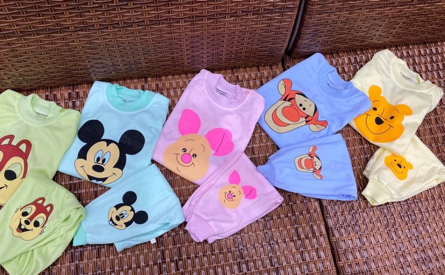 Bộ quần áo nỉ bông mỏng cho bé trai/gái. Hình xin xắn.