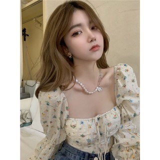 (Ảnh thât) ÁO CROP HOA VIO THƠ MỘNG