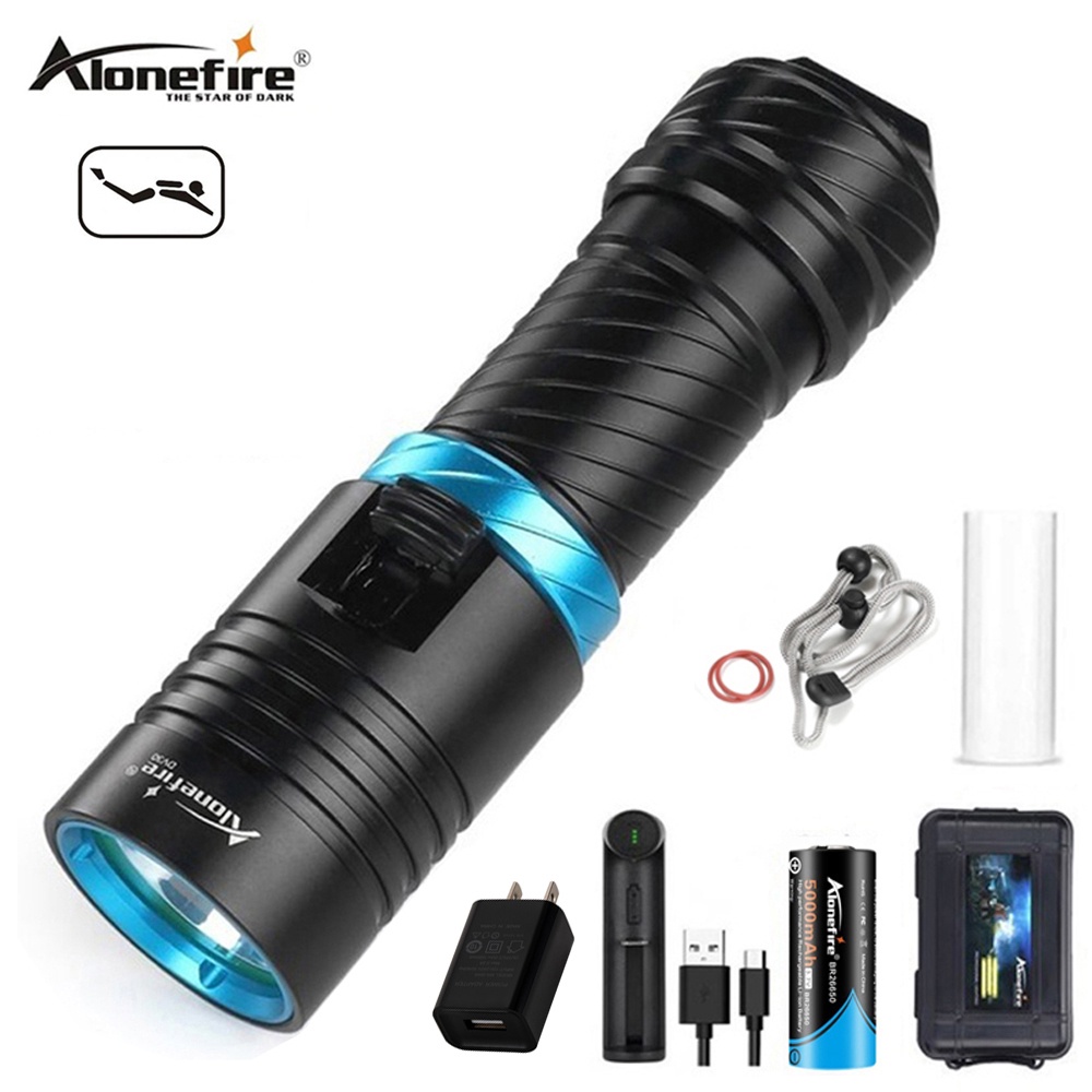 Đèn Pin Lặn Biển Alonefire DV30 DV32 2500LM XM-L2 LED 100M Chống Thấm Nước