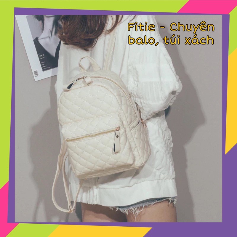 Balo Da Nữ Đẹp Đi Học Mini Cao Cấp Thời Trang VINTAGE Giá Rẻ Fitie Balo BLN42H226