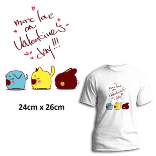 Miếng ủi truyền nhiệt offset dán quần áo hình Valentine's