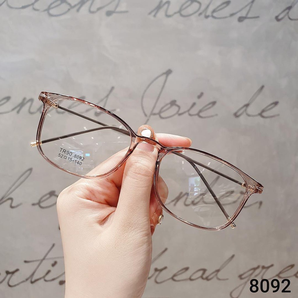 ﹍℗Gọng kính cận trang nâu nam nữ, kiểu dáng mắt vuông, đa dạng màu sắc - 8092