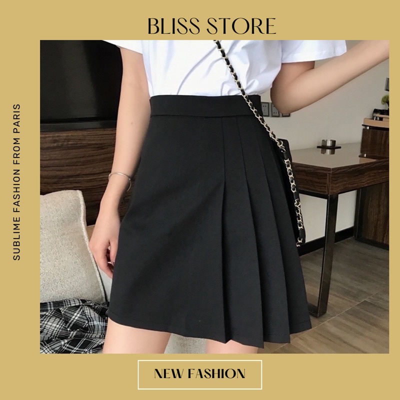 Chân váy xếp li chéo kiểu