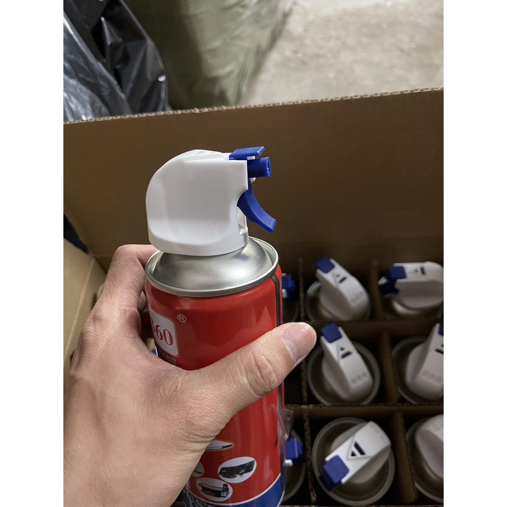Bình Xịt Bụi Khí Nén Air Duster 360 Loại 1 vệ sinh kèm ống