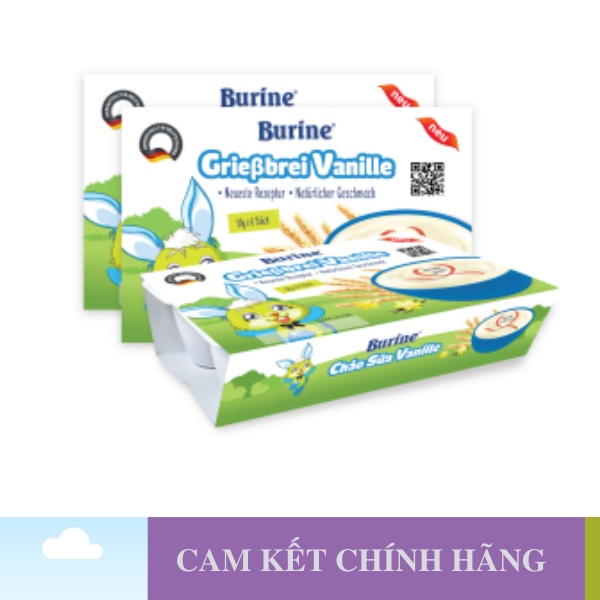 Cháo sữa Burine HiPP ăn dặm Pudding Vani [1 Lốc 6 Hũ] [6x50g] Date 04/2024 - 1 Đổi 1 Nếu Lỗi NSX