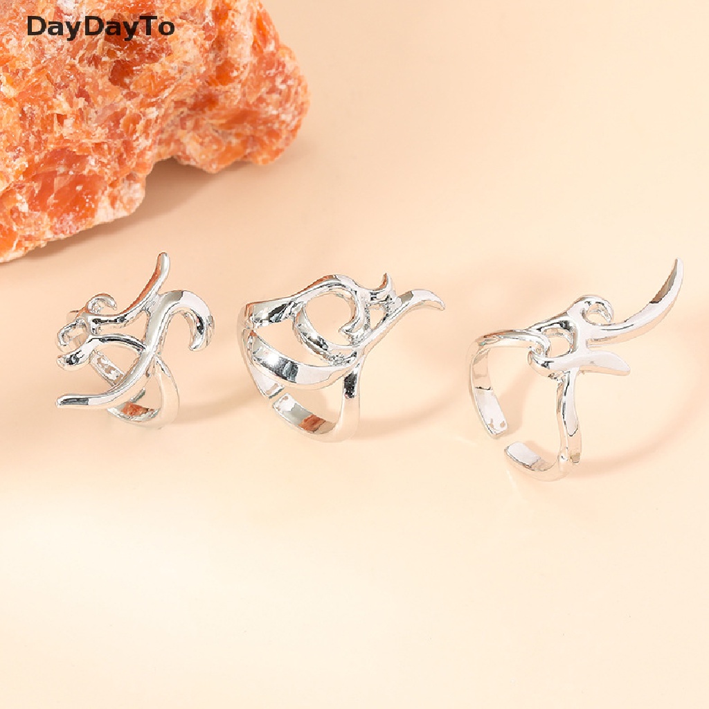 Bộ 3 Nhẫn Đeo Bảo Vệ Ngón Tay Dạng Mở Phong Cách Punk