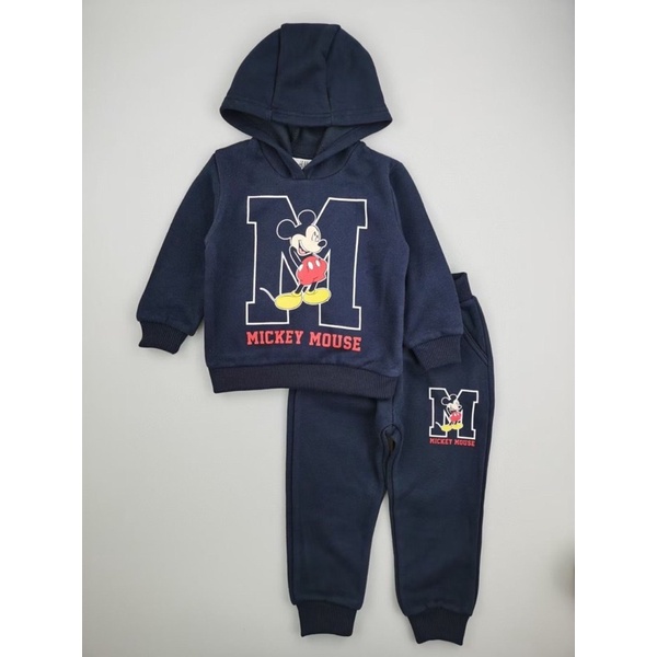 Bộ nỉ Micky mũ trùm HM xuất bé trai